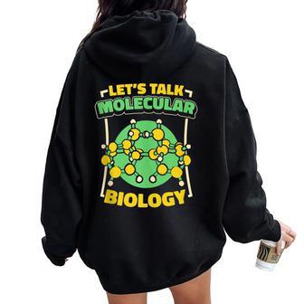 Biology Molecules Science Teacher Molecular Biologist Women Oversized Hoodie Back Print | Mazezy