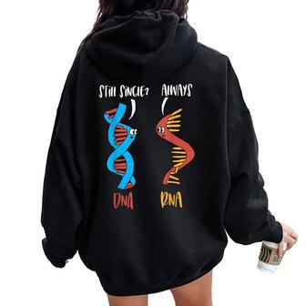 Biology Pun Biologist Teacher Professor Dna & Rna Women Oversized Hoodie Back Print | Mazezy