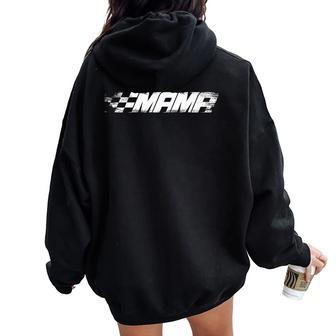 Birthday Party Racing Family Pit Crew Race Car Mama Women Oversized Hoodie Back Print - Monsterry AU