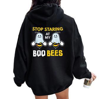 Boo Bees Boobies Costume Cute Animal Insect Lover For Women Women Oversized Hoodie Back Print | Mazezy