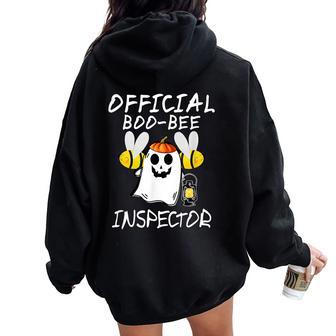 Boo Halloween Costume Boo-Bee Inspector Ghost Lazy Diy Women Oversized Hoodie Back Print - Thegiftio UK