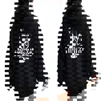 Brunch Life T For Family Bff Drinking Women Oversized Hoodie Back Print | Mazezy