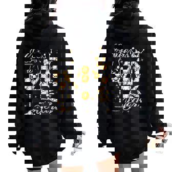 Cheers To 49 Years Old Happy 49Th Birthday Queen Drink Wine Women Oversized Hoodie Back Print - Seseable