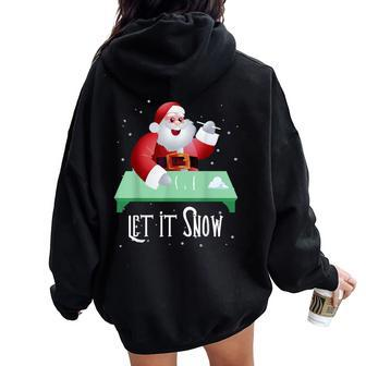Cocaine Snorting Santa Christmas Sweater Women Oversized Hoodie Back Print | Mazezy