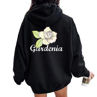 Cute Gardenia Flower Gardening Garden T Women Oversized Hoodie Back Print | Mazezy