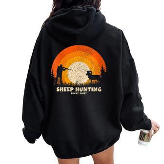 Dall Sheep Hunter Lucky Charm Bighorn Sheep Hunting Women Oversized Hoodie Back Print | Mazezy