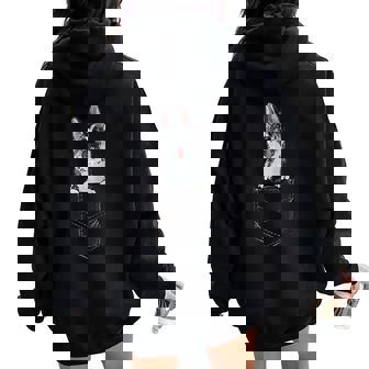 East-European Shepherd Puppy For A Dog Owner Pet Pocket Women Oversized Hoodie Back Print | Mazezy