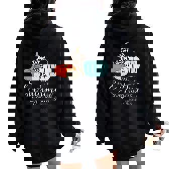 In Everything Give Thanks Christian Thankful Thanksgiving Women Oversized Hoodie Back Print - Thegiftio UK