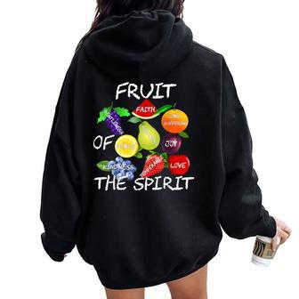 Fruit Of The Spirit By Their Fruit Christian Faith Women Oversized Hoodie Back Print | Mazezy