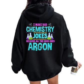 Chemistry Joke Chemist Teacher Women Oversized Hoodie Back Print | Mazezy