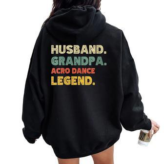 Husband Grandpa Videophilia Legend Vintage Retro Women Oversized Hoodie Back Print | Mazezy