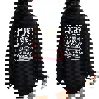 I'm Just Here For The Comments For Social Media Mavens Women Oversized Hoodie Back Print | Mazezy