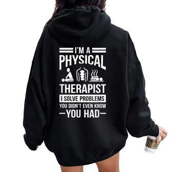 Kinesiology Kinesiologist Chiropractic Teacher Therapy Women Oversized Hoodie Back Print | Mazezy