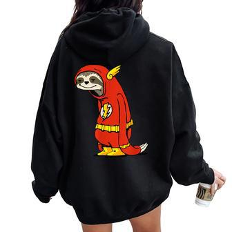 Sloth Flash For Men And Children Women Oversized Hoodie Back Print | Mazezy