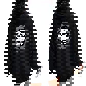Soccer Ball Burst For Girls Boys & Adults Women Oversized Hoodie Back Print | Mazezy