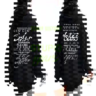 History History Teacher Joke Study Women Oversized Hoodie Back Print | Mazezy