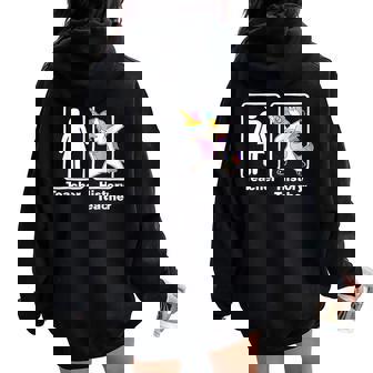 Unicorn History Teacher History Teacher Women Oversized Hoodie Back Print | Mazezy