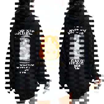 World's Best Guinea Pig Mom Mama Women Oversized Hoodie Back Print | Mazezy