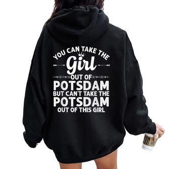 Girl Out Of Potsdam Ny New York Home Roots Usa Women Oversized Hoodie Back Print | Mazezy