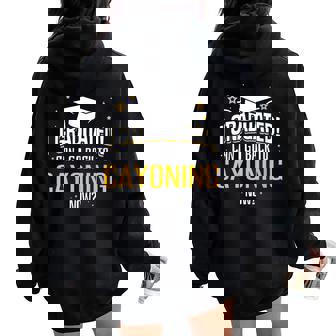 I Graduated Now Can I Go Back To Cayoning Women Oversized Hoodie Back Print | Mazezy