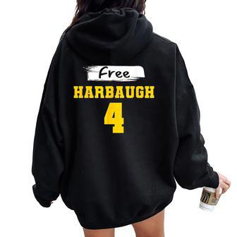 Harbaugh 4 Fall Season Women Oversized Hoodie Back Print - Monsterry CA