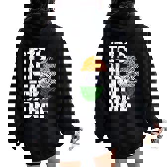 It's In My Dna India Flag Indian Novelty Women Oversized Hoodie Back Print | Mazezy