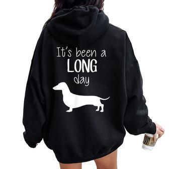 Its Been A Long Day Dachshund Lover Women Oversized Hoodie Back Print - Thegiftio UK