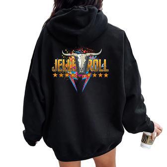 Jelly Roll Retro Style Western Country Music Cowboy Cowgirl Women Oversized Hoodie Back Print - Thegiftio UK