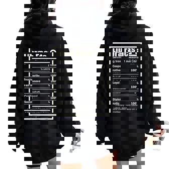 Libra Zodiac Sign Fun Facts Birthday Women Oversized Hoodie Back Print - Thegiftio UK