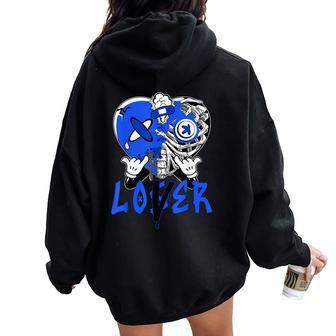 Loser Lover Dripping Heart Blue 5S For Women Women Oversized Hoodie Back Print - Monsterry DE
