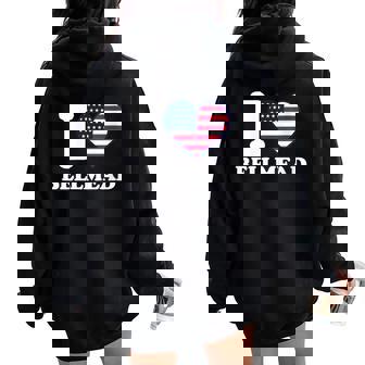 I Love Bellmead I Heart Bellmead Women Oversized Hoodie Back Print | Mazezy