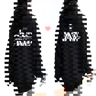 I Love Grand Prairie Heart Women Oversized Hoodie Back Print | Mazezy