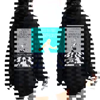 Mr Bigfoot In Downtown With Stoling Beer Sasquatch Yeti Women Oversized Hoodie Back Print | Mazezy