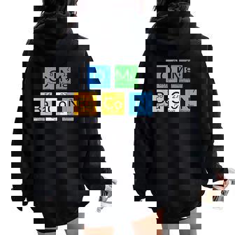 Omg Bacon Periodic Table Food Pun Student Teacher Fun Women Oversized Hoodie Back Print | Mazezy