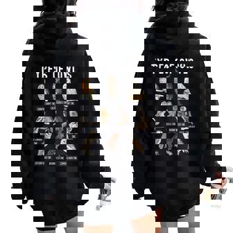 Owl Lover Owl Types Bird Lover Owl Women Oversized Hoodie Back Print - Thegiftio