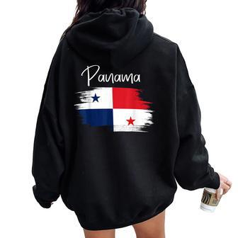 Panama Flag Panamanian Panama Flag For Women Women Oversized Hoodie Back Print | Mazezy