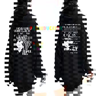 Paraeducator Cute Heart Appreciation For Women Women Oversized Hoodie Back Print | Mazezy