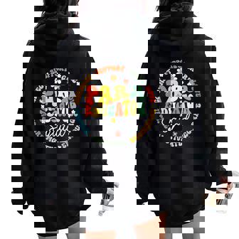 Paraeducator Squad Paraprofessional Sped Teacher Back School Women Oversized Hoodie Back Print | Mazezy