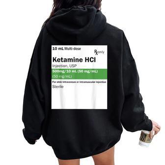 Pharmaceutical Drugs Propofol Pharmacy Tech Er Ed Rn Fall Women Oversized Hoodie Back Print - Thegiftio UK
