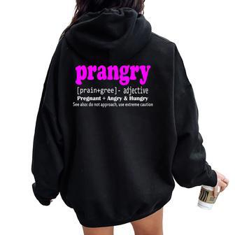Prangry Soon To Be Mom Pregnancy T Women Oversized Hoodie Back Print | Mazezy UK