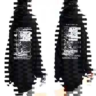 The Price Of Loneliness The Knowledge Of Ourselves Quote Women Oversized Hoodie Back Print | Mazezy