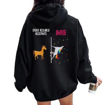 Research Assistant Unicorn Others You Women Oversized Hoodie Back Print | Mazezy