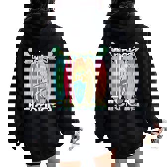 Retro Aripeka Florida Sup Stand Up Paddle Board Women Oversized Hoodie Back Print | Mazezy