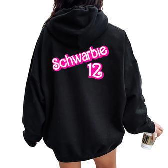 Schwarbie Schwarbie 12 Pink Girls Women Oversized Hoodie Back Print - Seseable