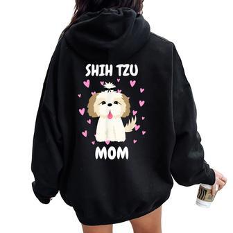 Shih Tzu Mom Mummy Mama Mum Mommy Mother's Day Mother Owner Women Oversized Hoodie Back Print | Mazezy DE