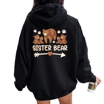 Sister Bear 4 Cub For Womens Sister Bear Women Oversized Hoodie Back Print | Mazezy DE