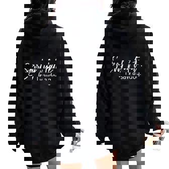 Sorry I'm Late I Saw A Dog Sarcastic Sayings Women Oversized Hoodie Back Print - Seseable