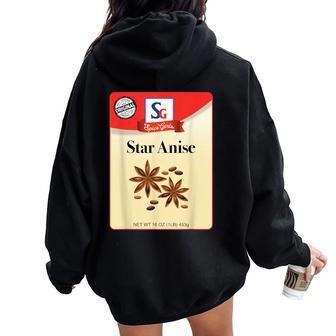 Spice Halloween Costume Star Anise Group Girls Women Oversized Hoodie Back Print - Monsterry AU