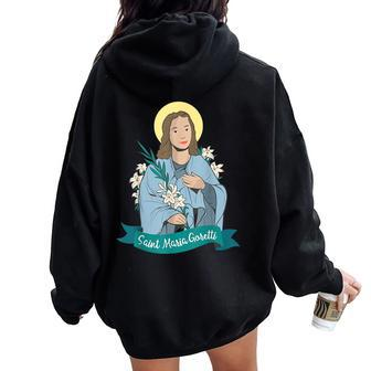 St Maria Goretti Catholic Saints Girls Ns Confirmation Women Oversized Hoodie Back Print | Mazezy