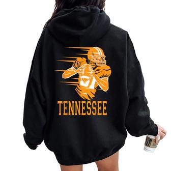 Tennessee State Kid Tennessee Orange Game Day Tn Women Oversized Hoodie Back Print - Seseable